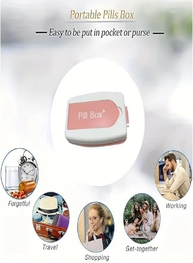 CLICKSWIFT علبة حبوب طبية محمولة مقاومة للماء والرطوبة من كليك سويفت، بسبعة أقسام، محكمة الإغلاق، لحفظ الفيتامينات وزيت السمك والمكملات الغذائية، للاستخدام المنزلي والسفر، متعددة الألوان، قطعة واحدة - Image 4